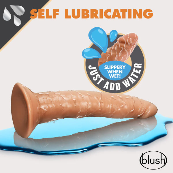 Dr. Skin Glide 7.5" Self-Lubricating Dildo - Mocha