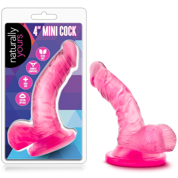 Naturally Yours 4" Mini Cock - Pink