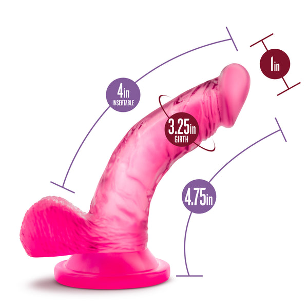 Naturally Yours 4" Mini Cock - Pink