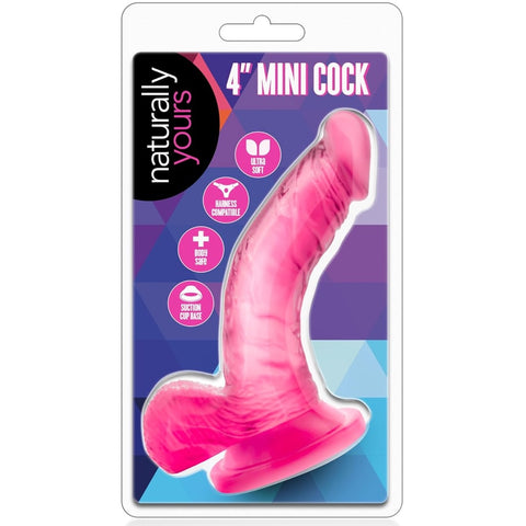 Naturally Yours 4" Mini Cock - Pink