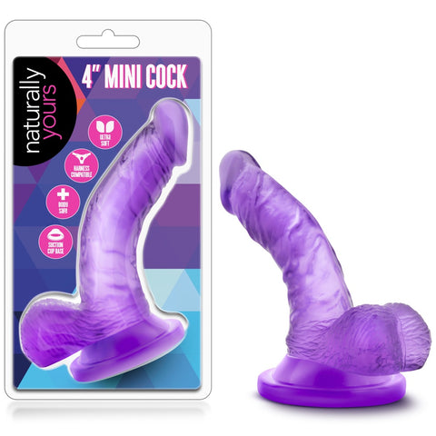 Naturally Yours 4" Mini Cock - Purple