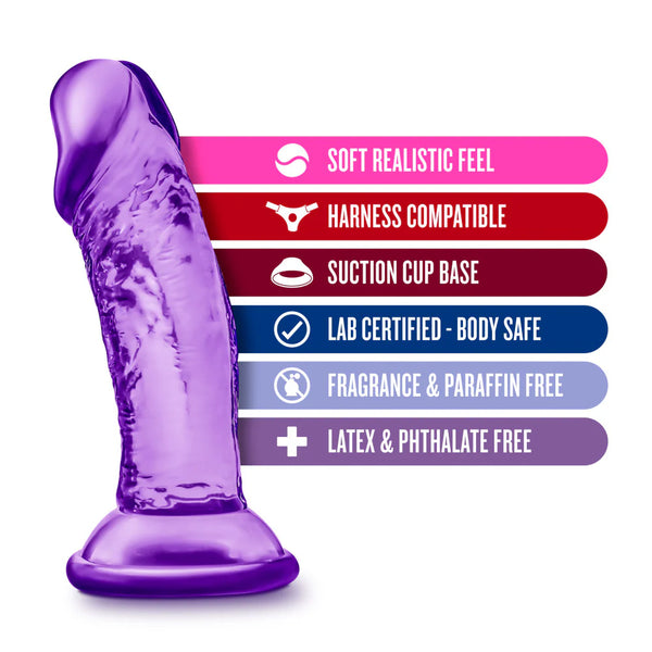 B Yours 4" Sweet N' Small Dildo - Purple