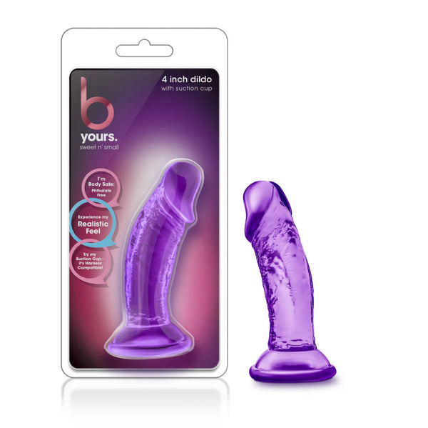 B Yours 4" Sweet N' Small Dildo - Purple