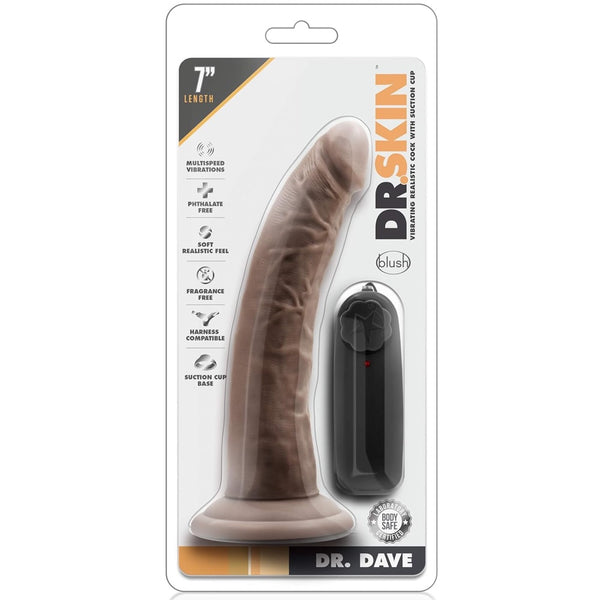 Dr. Skin Dr. Dave 7.5" Vibrating Dildo