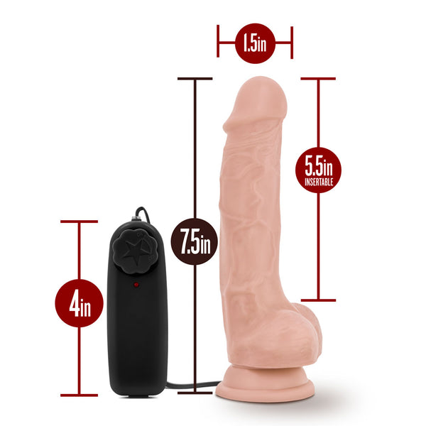 Dr. Skin Dr. Tim 7.5" Vibrating Dildo with Balls