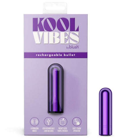 Blush Novelties Kool Vibes Rechargeable Mini Bullet - Grape - Extreme Toyz Singapore - https://extremetoyz.com.sg - Sex Toys and Lingerie Online Store - Bondage Gear / Vibrators / Electrosex Toys / Wireless Remote Control Vibes / Sexy Lingerie and Role Play / BDSM / Dungeon Furnitures / Dildos and Strap Ons &nbsp;/ Anal and Prostate Massagers / Anal Douche and Cleaning Aide / Delay Sprays and Gels / Lubricants and more...