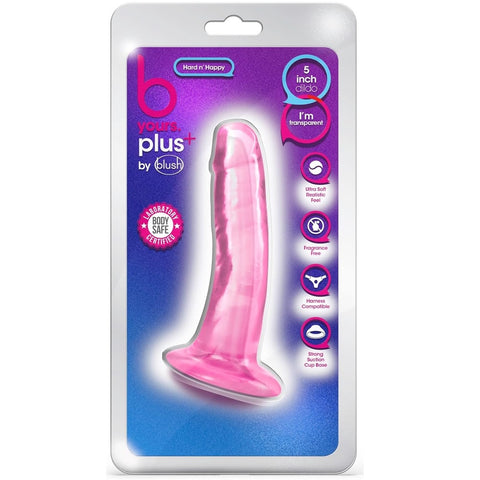 B Yours Plus 5" Hard N’ Happy Dildo - Pink