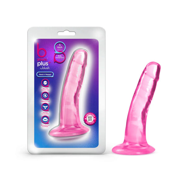 B Yours Plus 5" Hard N’ Happy Dildo - Pink