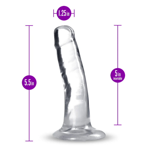 B Yours Plus 5" Hard N’ Happy Dildo - Clear