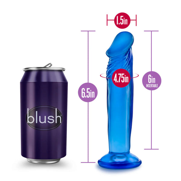 B Yours 6" Sweet N' Small Dildo - Blue