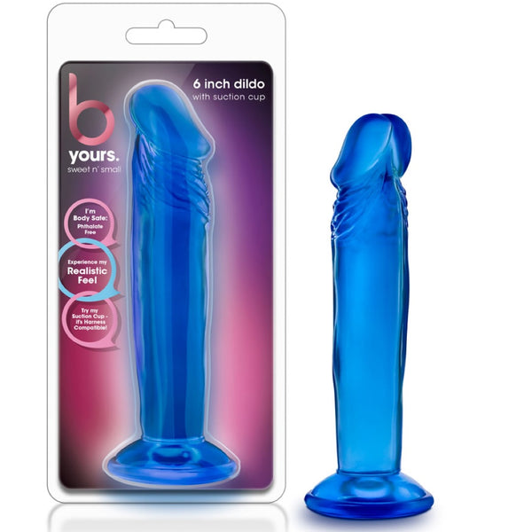 B Yours 6" Sweet N' Small Dildo - Blue