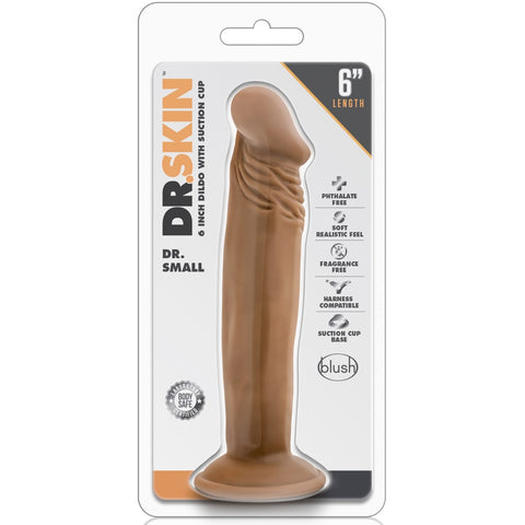 Dr. Skin Dr. Small 6" Dildo - Mocha