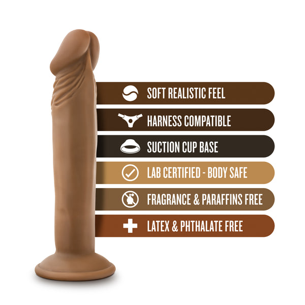 Dr. Skin Dr. Small 6" Dildo - Mocha