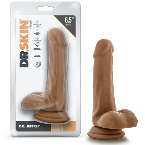 Blush Novelties Dr. Skin Dr. Jeffrey 6.5" Dildo With Balls - Extreme Toyz Singapore - https://extremetoyz.com.sg - Sex Toys and Lingerie Online Store - Bondage Gear / Vibrators / Electrosex Toys / Wireless Remote Control Vibes / Sexy Lingerie and Role Play / BDSM / Dungeon Furnitures / Dildos and Strap Ons  / Anal and Prostate Massagers / Anal Douche and Cleaning Aide / Delay Sprays and Gels / Lubricants and more...