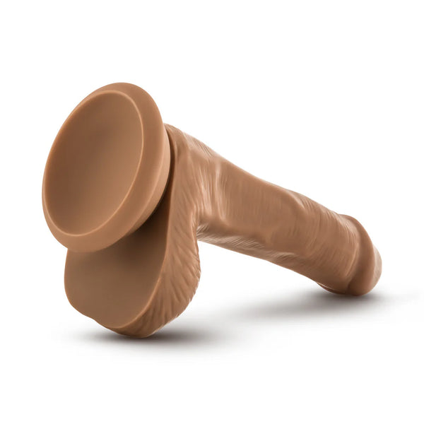 Dr. Skin Plus 6" Posable Dildo With Balls - Mocha