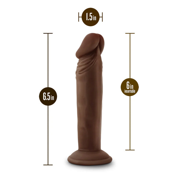 Dr. Skin Plus 6" Posable Dildo - Chocolate