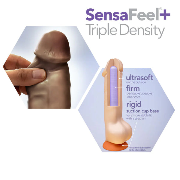 Dr. Skin Plus 6" Posable Dildo - Chocolate