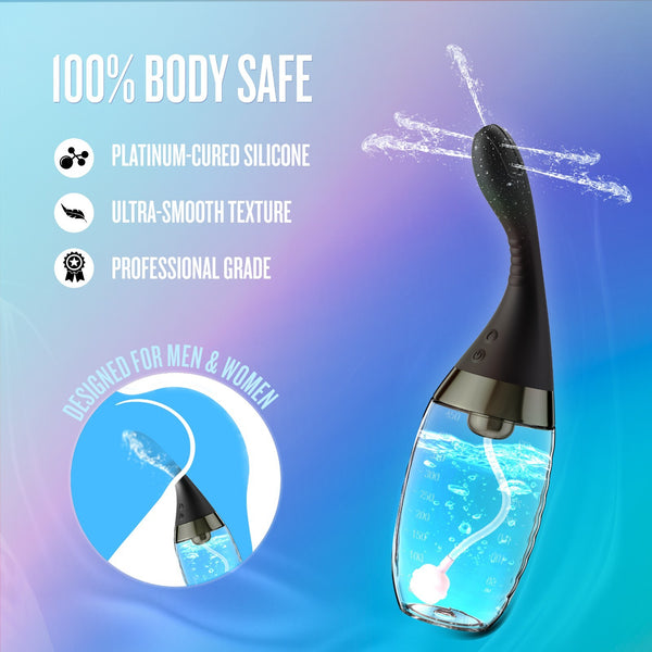 Anal Adventures Platinum Aqua Jet Rechargeable Vibrating Anal Douche