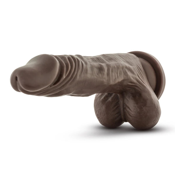 Dr. Skin Stud Muffin 8.5" Dildo with Balls - Chocolate