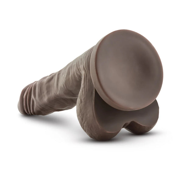 Dr. Skin Stud Muffin 8.5" Dildo with Balls - Chocolate