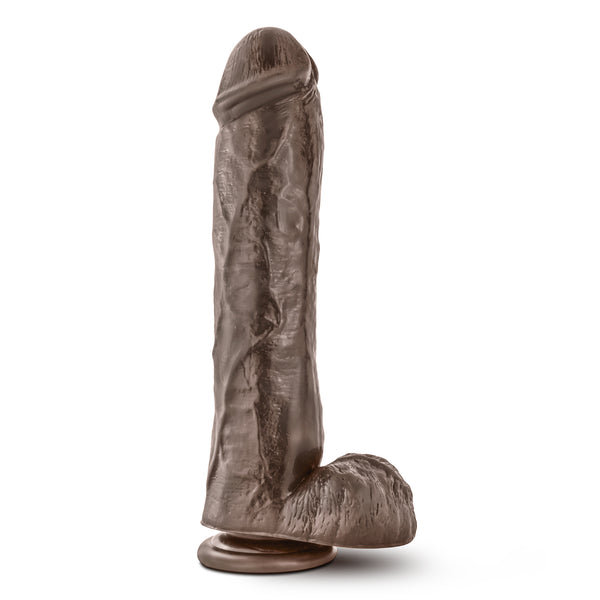 Dr. Skin Mr. Savage 11.5" Dildo with Balls - Chocolate