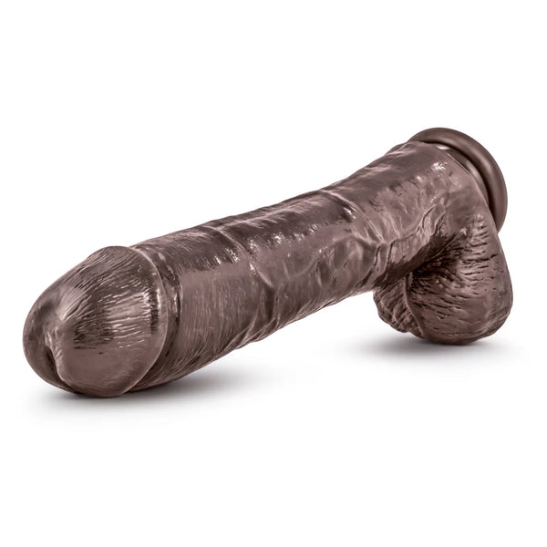 Dr. Skin Mr. Savage 11.5" Dildo with Balls - Chocolate