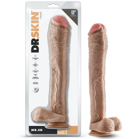 Blush Novelties Dr. Skin Mr. Ed 13" Dildo with Balls - Extreme Toyz Singapore - https://extremetoyz.com.sg - Sex Toys and Lingerie Online Store - Bondage Gear / Vibrators / Electrosex Toys / Wireless Remote Control Vibes / Sexy Lingerie and Role Play / BDSM / Dungeon Furnitures / Dildos and Strap Ons  / Anal and Prostate Massagers / Anal Douche and Cleaning Aide / Delay Sprays and Gels / Lubricants and more...