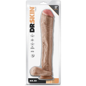 Dr. Skin Mr. Ed 13" Dildo with Balls - Light