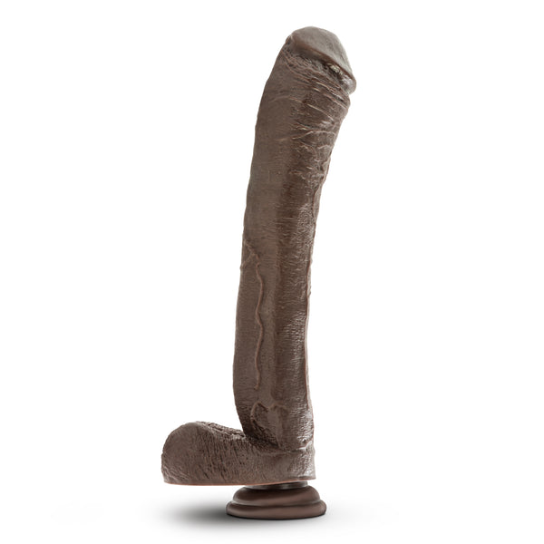 Dr. Skin Mr. Ed 13" Dildo with Balls - Chocolate