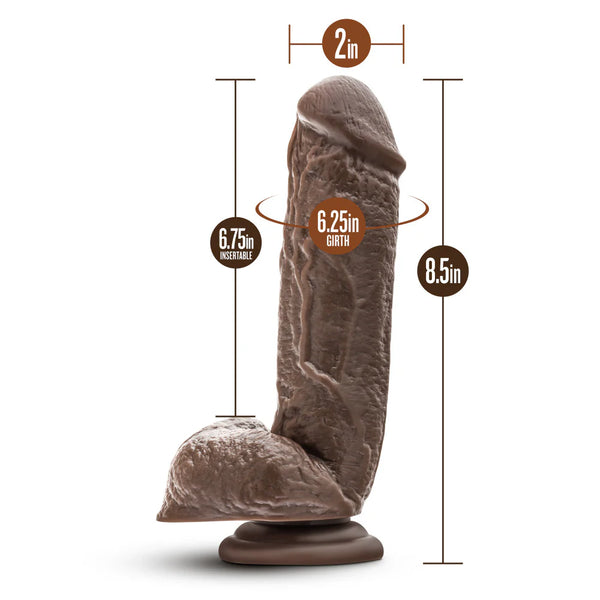 Dr. Skin Mr. D 8.5" Dildo with Balls - Chocolate