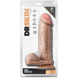 Dr. Skin Mr. Magic 9" Dildo with Balls - Vanilla