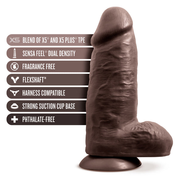 Blush Novelties Au Naturel Chub 10" Dildo - Chocolate - Extreme Toyz Singapore - https://extremetoyz.com.sg - Sex Toys and Lingerie Online Store - Bondage Gear / Vibrators / Electrosex Toys / Wireless Remote Control Vibes / Sexy Lingerie and Role Play / BDSM / Dungeon Furnitures / Dildos and Strap Ons &nbsp;/ Anal and Prostate Massagers / Anal Douche and Cleaning Aide / Delay Sprays and Gels / Lubricants and more...