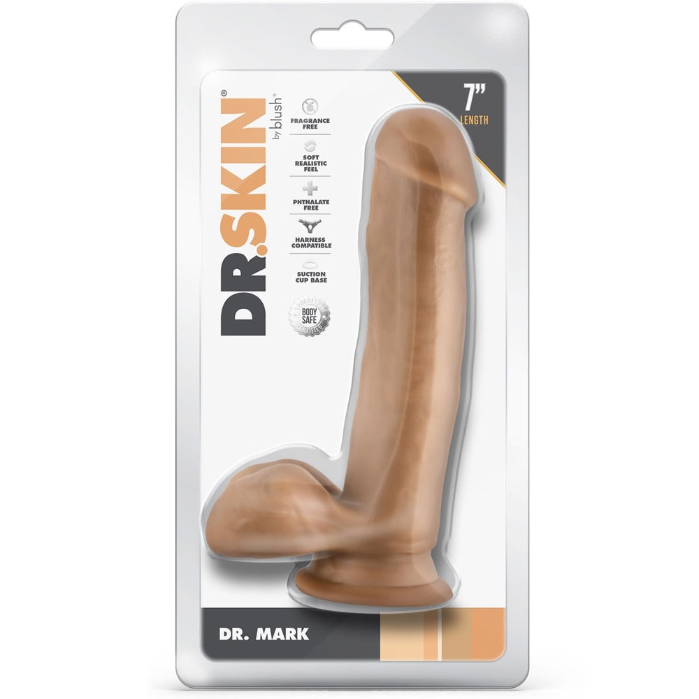 Dr. Skin Dr. Mark  7" Dildo with Balls - Tan
