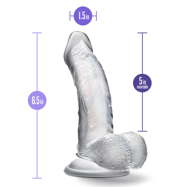 B Yours 6" Diamond Sparkle Dildo with Balls