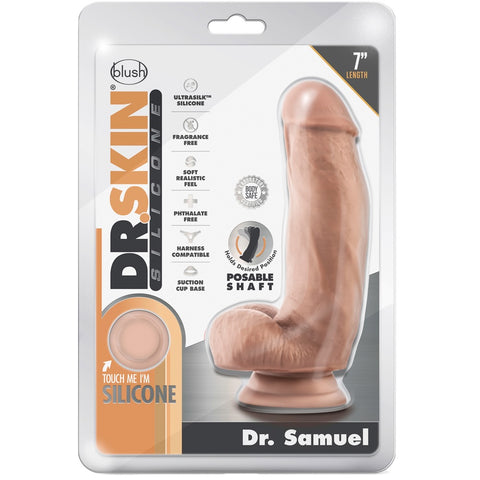 Dr. Skin Silicone Dr. Samuel 7" Dildo with Balls