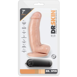 Dr. Skin Dr. Spin 7" Gyrating Dildo with Balls