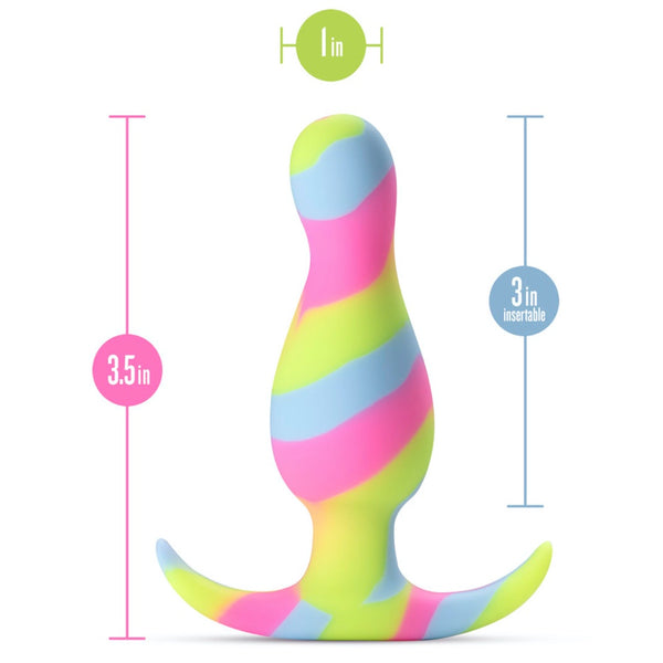 Blush Novelties Avant Kaleido Platinum-Cured Silicone Anal Plug - Lime - Extreme Toyz Singapore - https://extremetoyz.com.sg - Sex Toys and Lingerie Online Store - Bondage Gear / Vibrators / Electrosex Toys / Wireless Remote Control Vibes / Sexy Lingerie and Role Play / BDSM / Dungeon Furnitures / Dildos and Strap Ons &nbsp;/ Anal and Prostate Massagers / Anal Douche and Cleaning Aide / Delay Sprays and Gels / Lubricants and more...