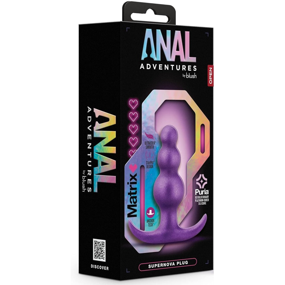 Anal Adventures Matrix The Supernova Platinum-Cured Silicone Plug - Galactic Purple