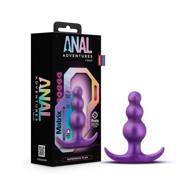 Anal Adventures Matrix The Supernova Platinum-Cured Silicone Plug - Galactic Purple