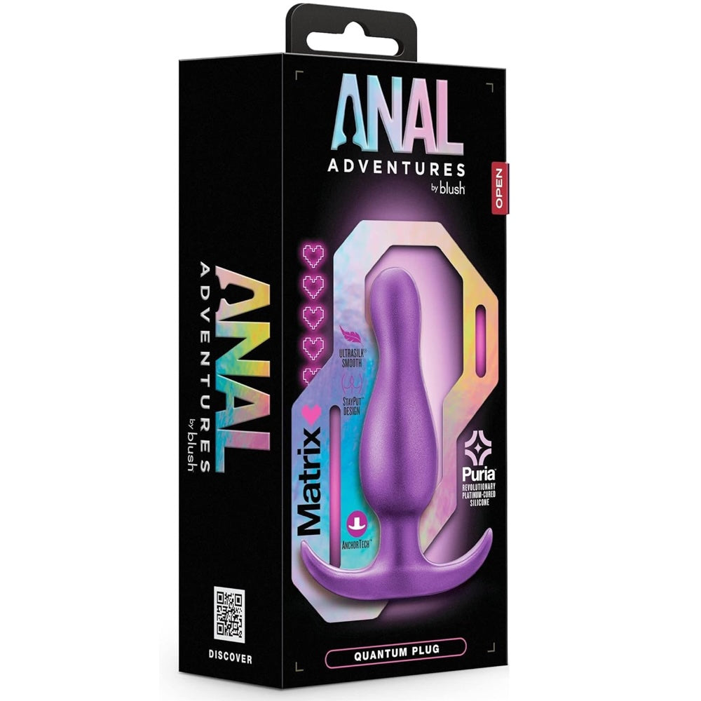 Anal Adventures Matrix The Quantum Platinum-Cured Silicone Plug - Galactic Purple
