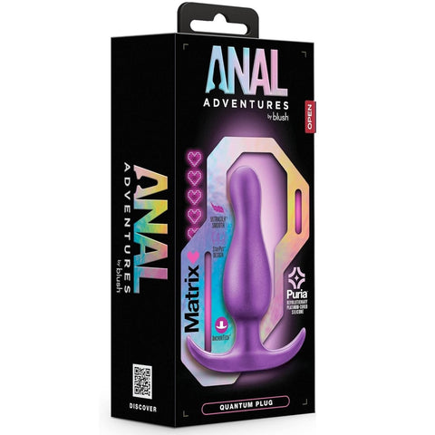 Anal Adventures Matrix The Quantum Platinum-Cured Silicone Plug - Galactic Purple