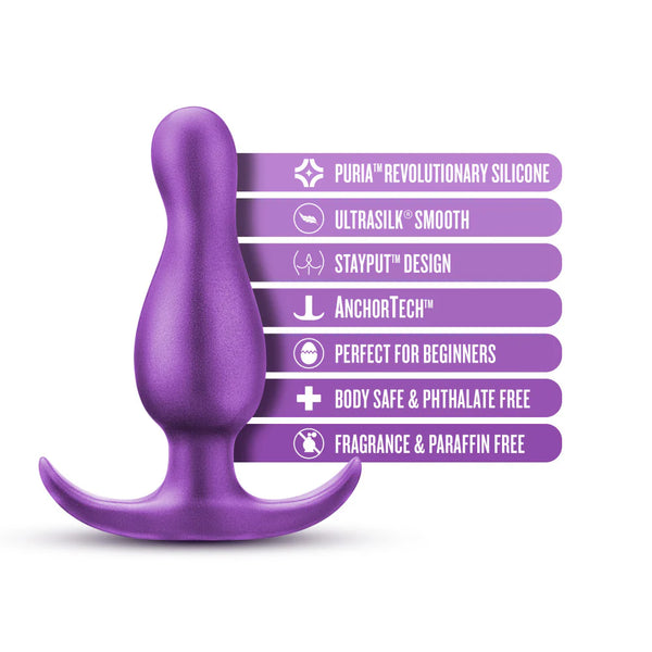 Anal Adventures Matrix The Quantum Platinum-Cured Silicone Plug - Galactic Purple