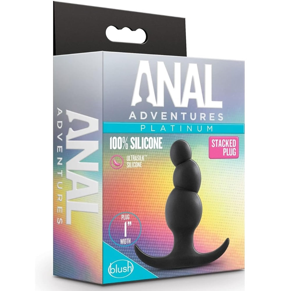 Anal Adventures Platinum Stacked Silicone Anal Plug