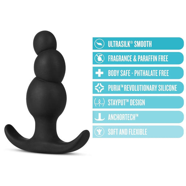 Anal Adventures Platinum Stacked Silicone Anal Plug