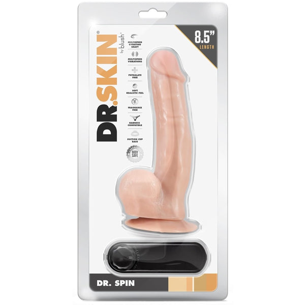 Dr. Skin Dr. Spin 8.5" Gyrating Dildo with Balls