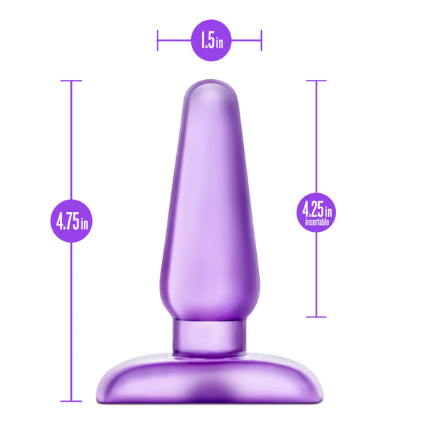 B Yours Eclipse Medium Anal Pleaser Plug - Purple