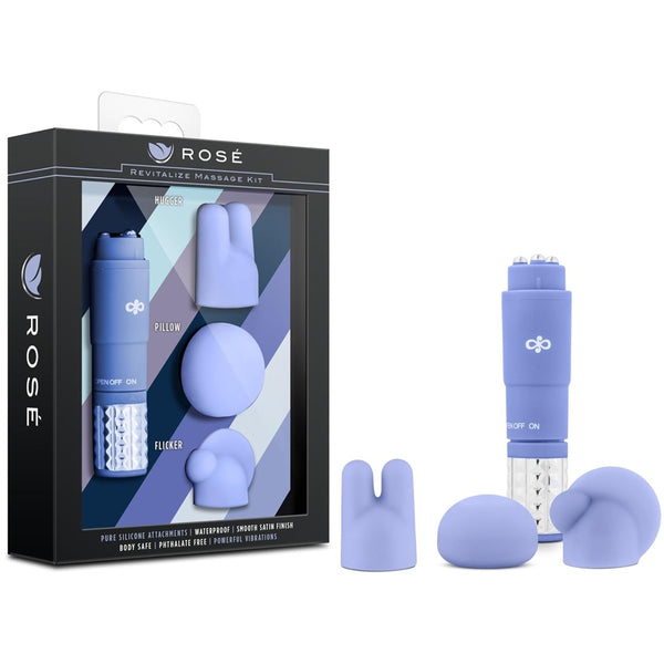 Rose Revitalize Massage Wand Kit - Periwinkle