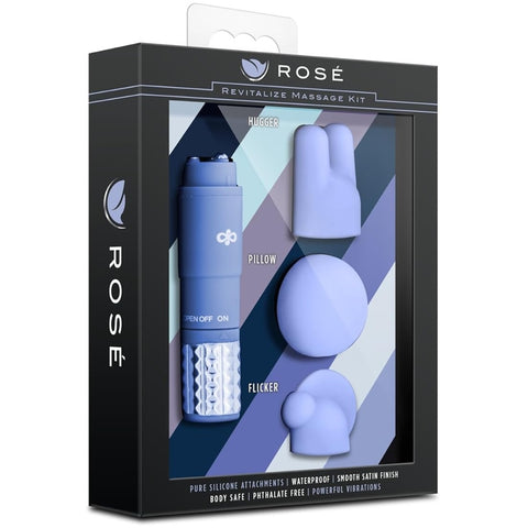 Rose Revitalize Massage Wand Kit - Periwinkle