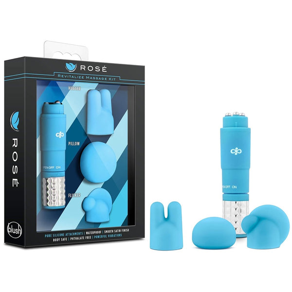 Rose Revitalize Massage Wand Kit - Blue