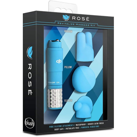 Rose Revitalize Massage Wand Kit - Blue